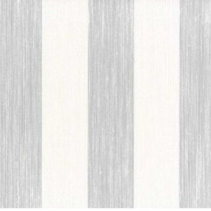 Linen wallpaper, Stripe silver grey