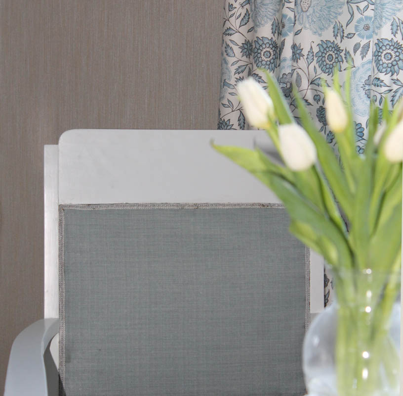 Linen Wallpaper, Plain Steel Grey - Image 6