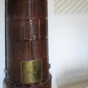 Linen wallpaper Diagonal, soft brown