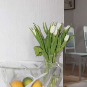 Linen Wallpaper Plain, White