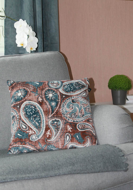 Linen Wallpaper, Plain Rusty Rose - Image 3