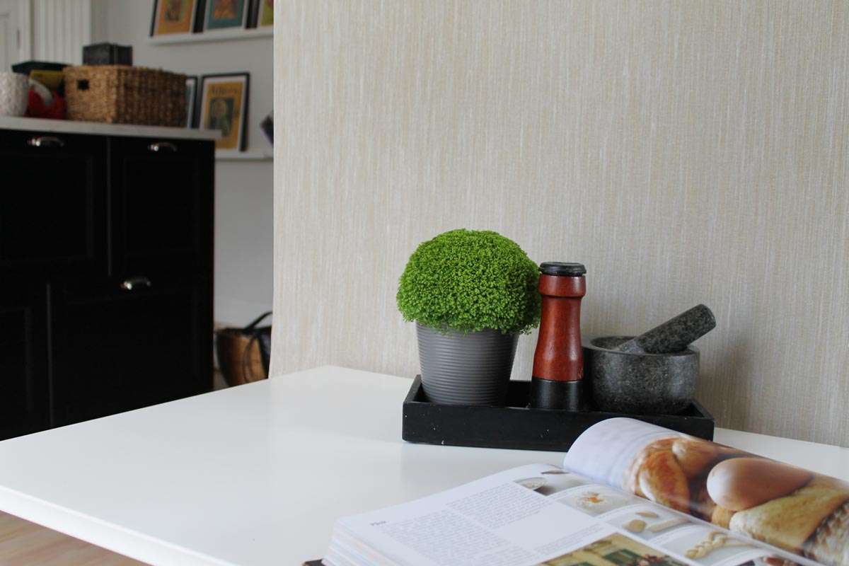 Linen Wallpaper, Plain Steel Grey - Image 3