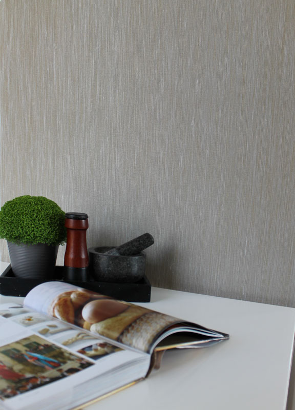 Linen Wallpaper, Plain Steel Grey - Image 4